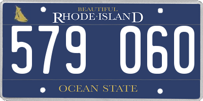 RI license plate 579060