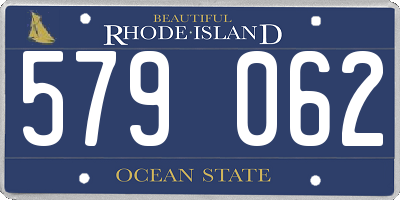 RI license plate 579062