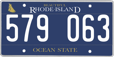 RI license plate 579063