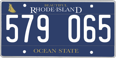 RI license plate 579065