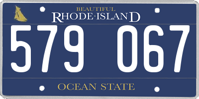 RI license plate 579067