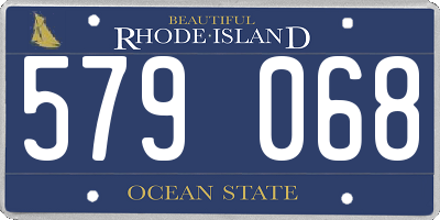 RI license plate 579068