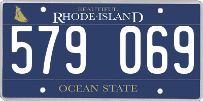 RI license plate 579069