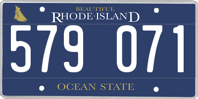 RI license plate 579071
