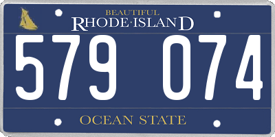RI license plate 579074
