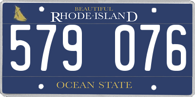 RI license plate 579076