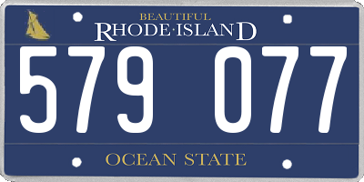 RI license plate 579077