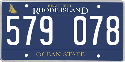 RI license plate 579078