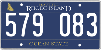RI license plate 579083