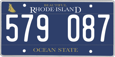 RI license plate 579087
