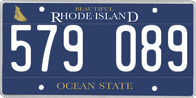 RI license plate 579089