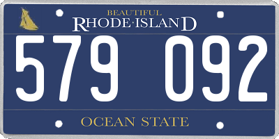 RI license plate 579092