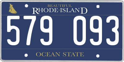 RI license plate 579093