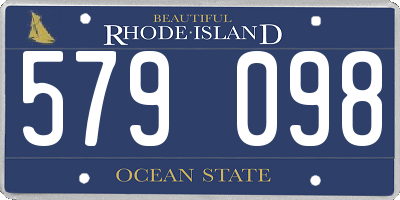 RI license plate 579098