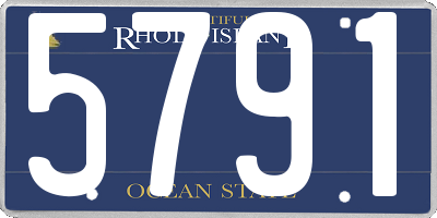 RI license plate 5791