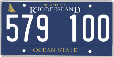 RI license plate 579100