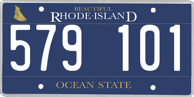 RI license plate 579101