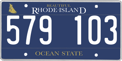 RI license plate 579103
