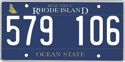 RI license plate 579106