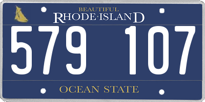 RI license plate 579107