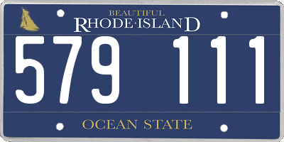 RI license plate 579111