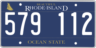 RI license plate 579112