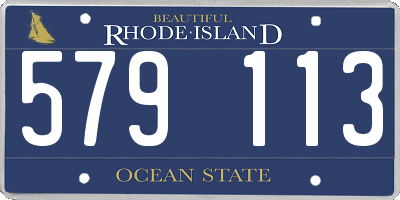 RI license plate 579113