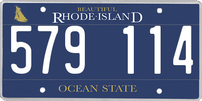 RI license plate 579114