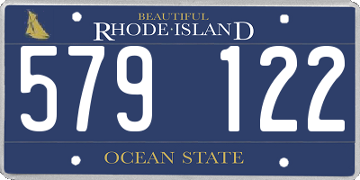 RI license plate 579122
