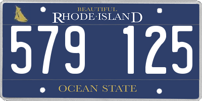 RI license plate 579125