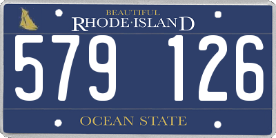 RI license plate 579126