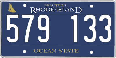 RI license plate 579133