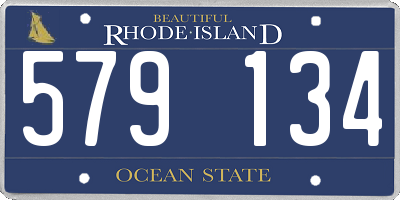RI license plate 579134