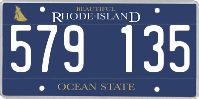 RI license plate 579135
