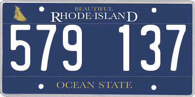 RI license plate 579137