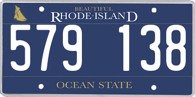 RI license plate 579138