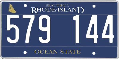 RI license plate 579144