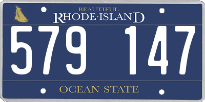 RI license plate 579147