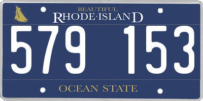 RI license plate 579153