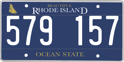 RI license plate 579157