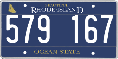 RI license plate 579167