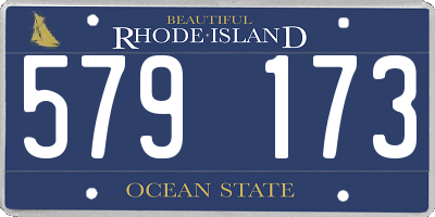 RI license plate 579173