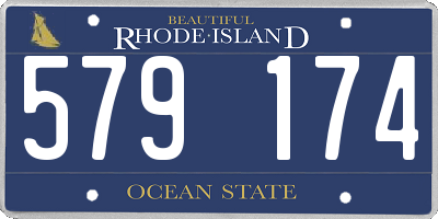 RI license plate 579174