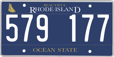RI license plate 579177