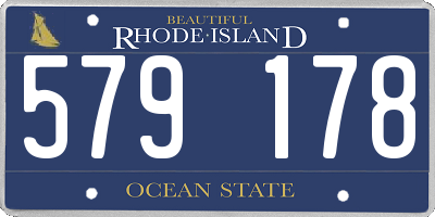 RI license plate 579178