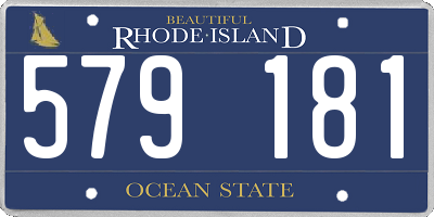 RI license plate 579181