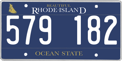RI license plate 579182