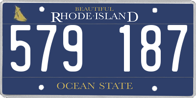 RI license plate 579187