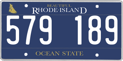 RI license plate 579189
