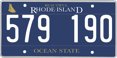 RI license plate 579190